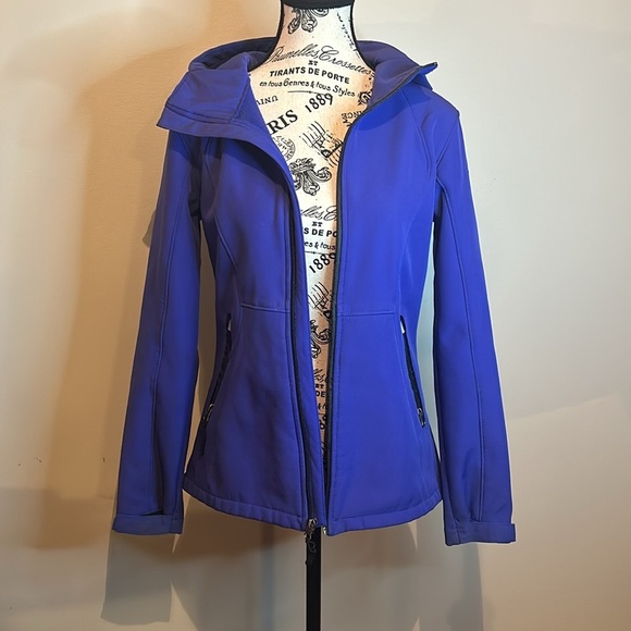 Sears vintage Women's Blue Hooded Jacket - Picture 1 of 8